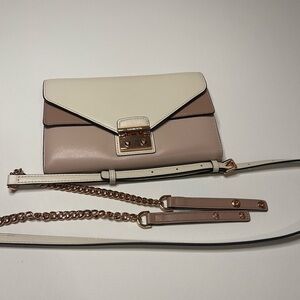 Michael Kors Envelope Clutch/Purse Tan, Pink, and Cream